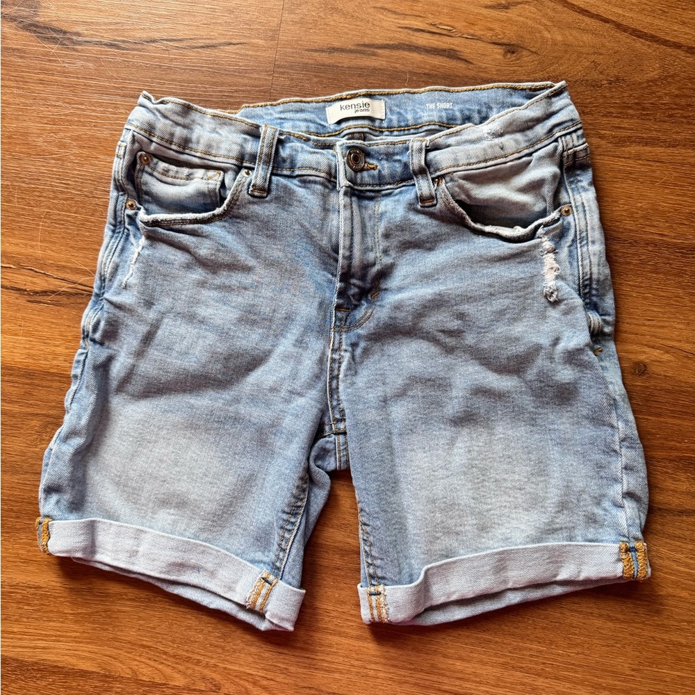 Kenzie Jeans The Short Denim Jean Distressed Shorts Size 28